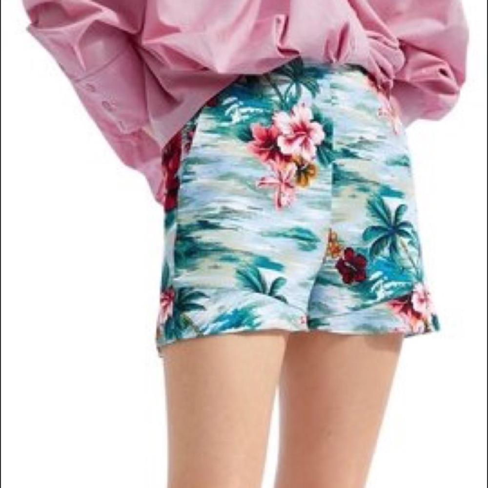 Zara Tropical Print Shorts